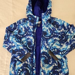 Lands' End Navy Hooded Jacket